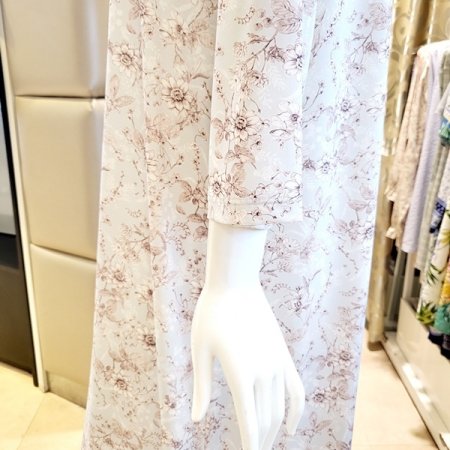 7부소매 꽃나염 원피스 홈웨어