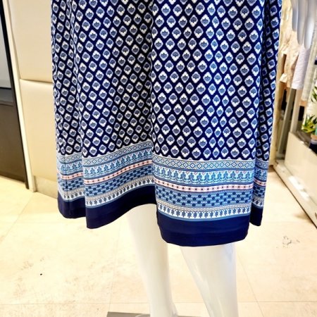 스판 보더나염 7부소매 홈 원피스