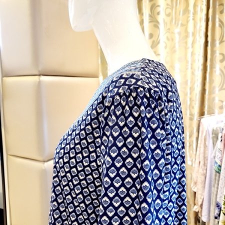 스판 보더나염 7부소매 홈 원피스