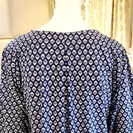 스판 보더나염 7부소매 홈 원피스