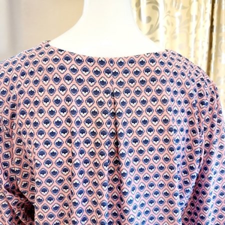 2색택1 보더나염 스판 홈웨어상의