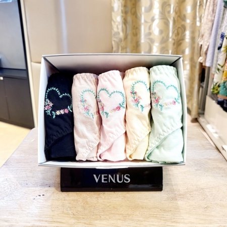 데일리 하트꽃자수 여성팬티 5종세트