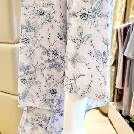 부드러운 꽃나염 여성 홈웨어상의