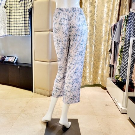 꽃나염 부드러운 여성 홈웨어바지