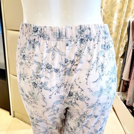 꽃나염 부드러운 여성 홈웨어바지