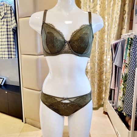 스폰지몰드 홑겹브라 헴팬티세트