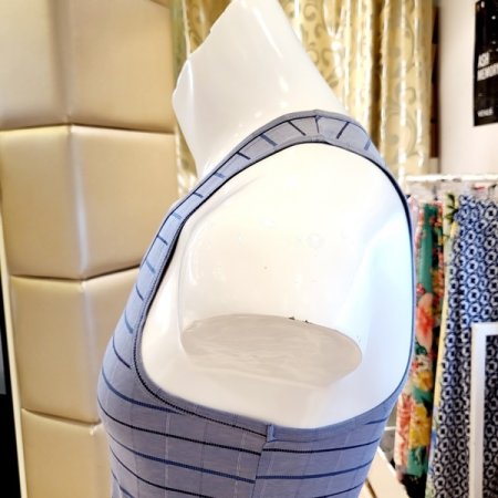 남성 면100 선염 체크 민소매런닝