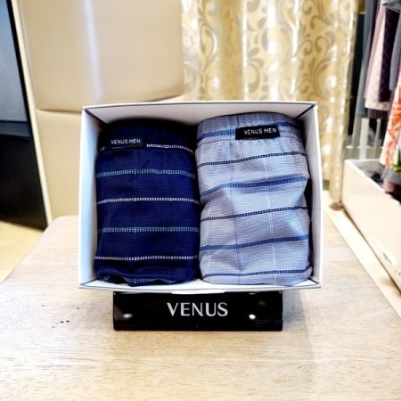 면 선염체크 남성 삼각팬티 2종세트