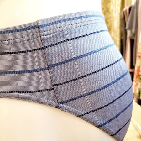 면 선염체크 남성 삼각팬티 2종세트