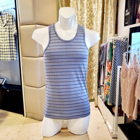 남성 면선염 민소매런닝 삼각팬티세트