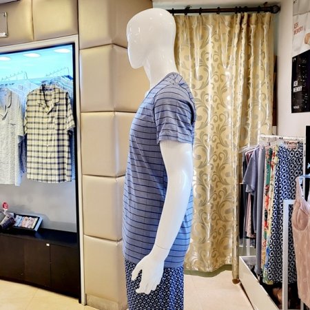 2색택1 남성 면 선염 반팔런닝