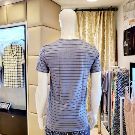 2색택1 남성 면 선염 반팔런닝