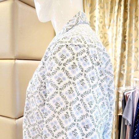 남성 면 이중직 꽃나염 간절기 파자마