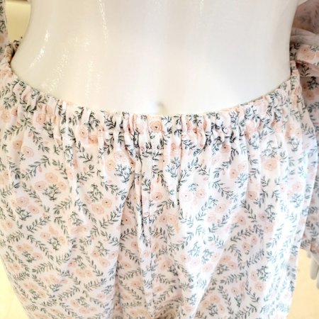 라운드넥 면 꽃나염 여성 간절기잠옷