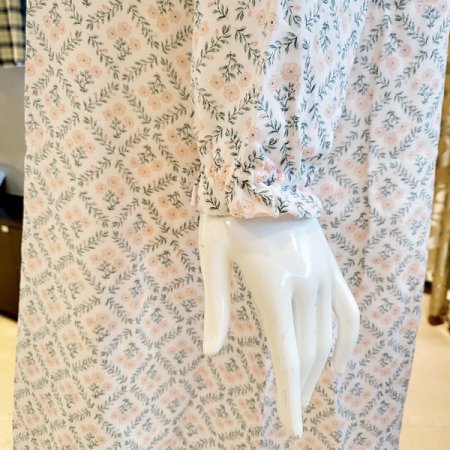 여성 라운드넥 긴팔 원피스 파자마