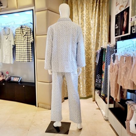 커플 면꽃나염 간절기잠옷 여원피스