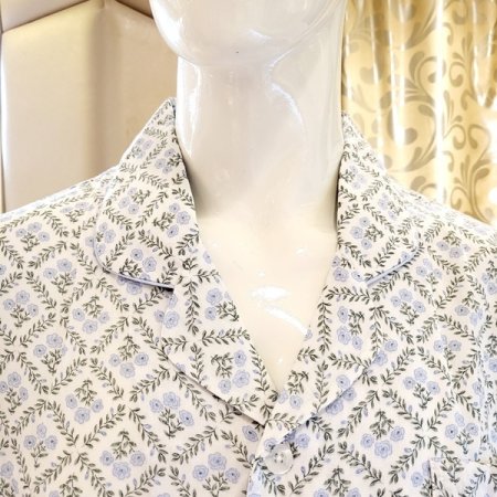 커플 면꽃나염 간절기잠옷 여원피스