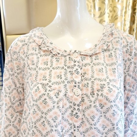 커플 면꽃나염 간절기잠옷 여원피스