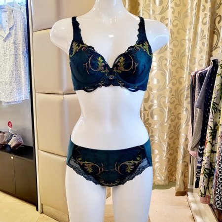 메탈릭자수 패드브라 헴팬티세트