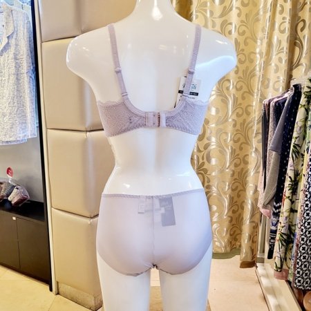 C컵 메탈릭자수 패드브라 헴팬티세트