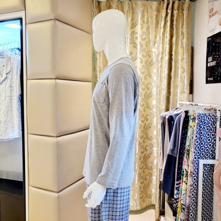 남성 심플 멜란지 이지웨어상의