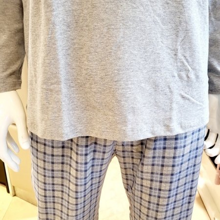 남성 심플 멜란지 이지웨어상의