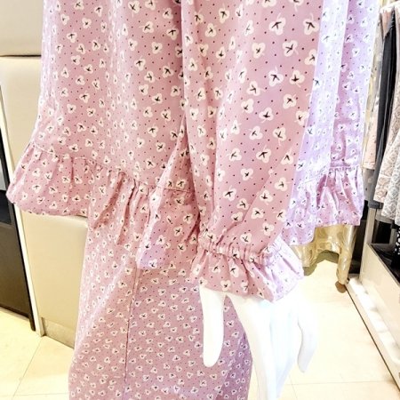 여성 클로버나염 면 파자마세트