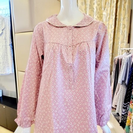 면80수 클로버나염 원피스 파자마