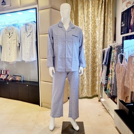 커플 클로버나염 면 파자마세트