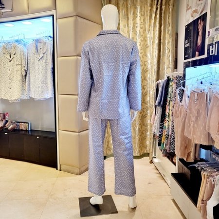 커플 클로버나염 면 잠옷 여원피스