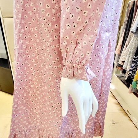 커플 클로버나염 면 잠옷 여원피스