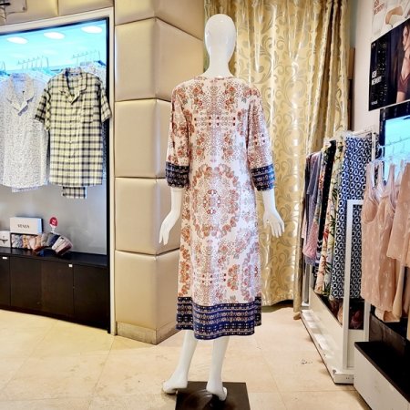 약기모 꽃보더나염 컵드레스 홈웨어