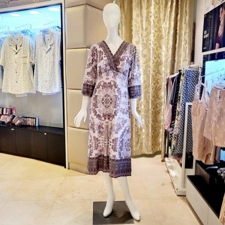 약기모 꽃보더나염 컵드레스 홈웨어