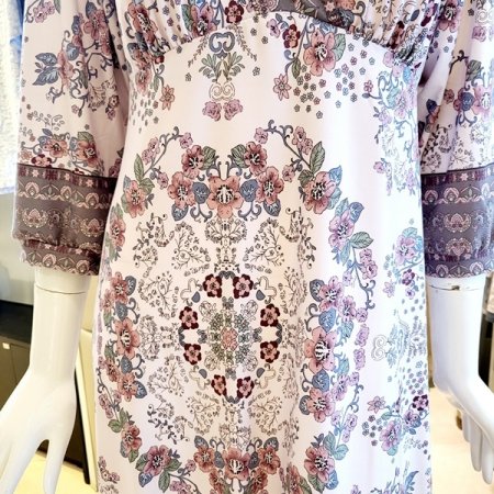 약기모 꽃보더나염 컵드레스 홈웨어