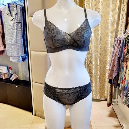 애쉬메모리 몰드브라 헴팬티세트