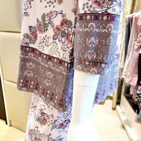 기모가공 꽃보더나염 홈웨어 상하세트