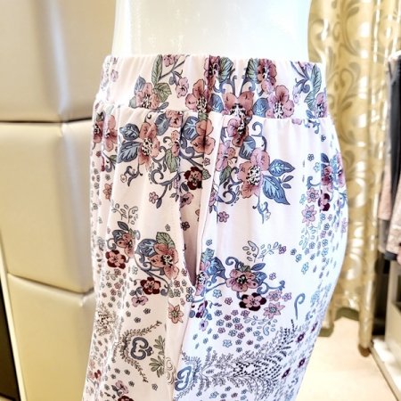 기모가공 꽃보더나염 홈웨어 상하세트