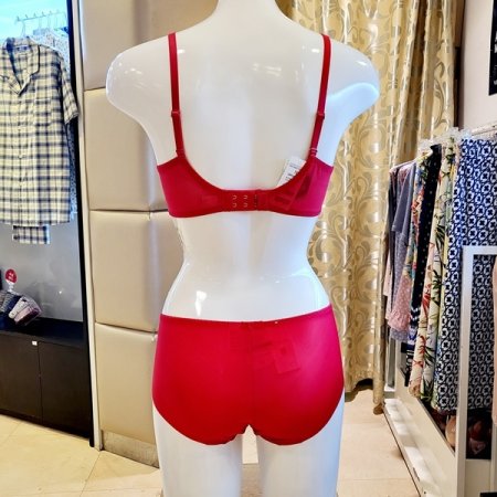 레드 CD컵 딜라잇패드브라 헴팬티세트