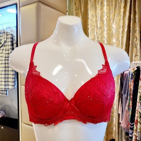 레드 CD컵 딜라잇패드브라 헴팬티세트