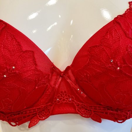 레드 CD컵 딜라잇패드브라 헴팬티세트