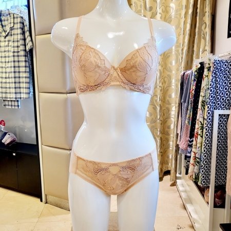 E컵 오르화패드브라 헴팬티세트