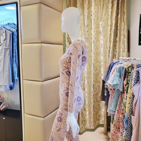 은은한 모달 꽃나염 여성내복상의