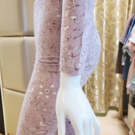 은은한 모달 꽃나염 여성내복상의