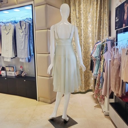 시스루 올오버레이스 풀슬립