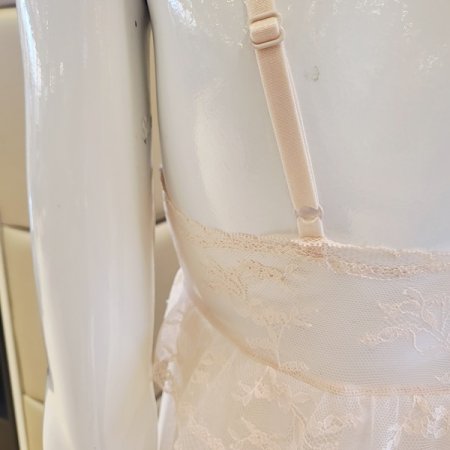 러블리 시스루 망사 숏 슬립