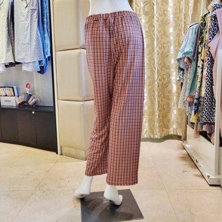 포근 코트나기모체크 여성홈웨어바지