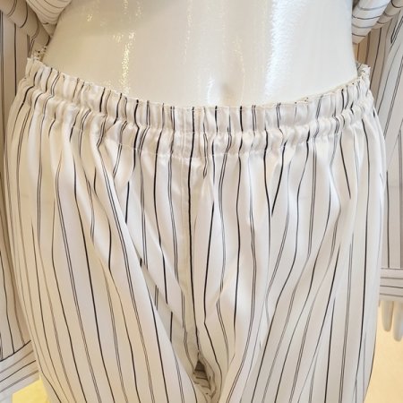 스트라이프 실크필 여성 파자마세트