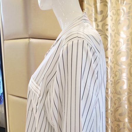 스트라이프 실크필 여성 파자마세트