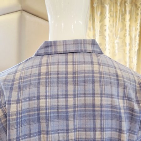 남성 카라넥 체크 파자마세트