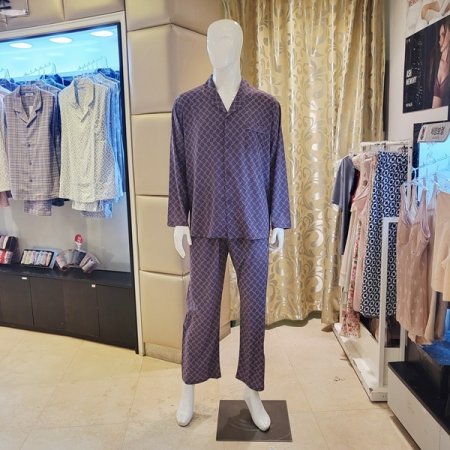 고급 초경량 체인나염 커플 잠옷세트